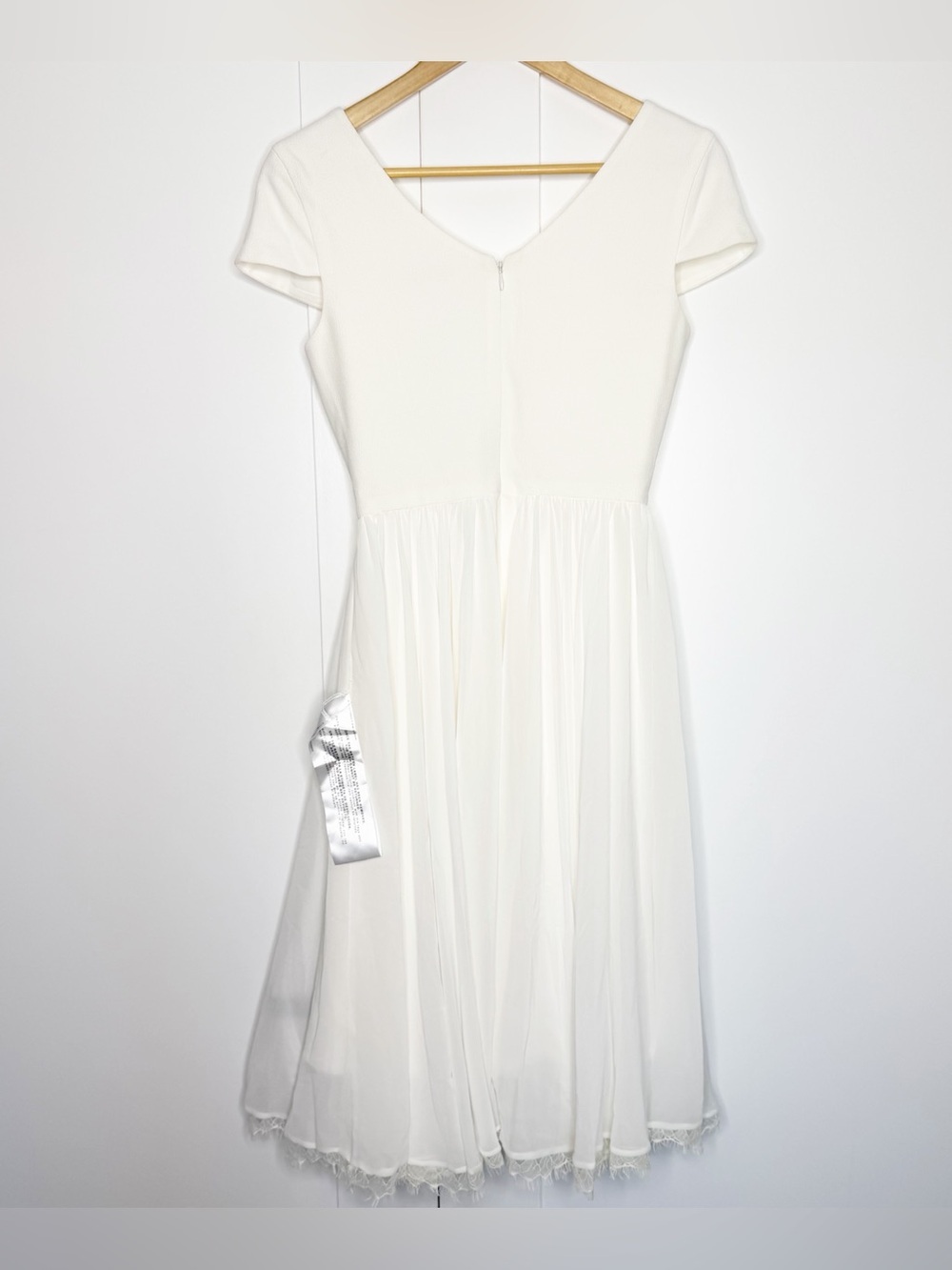 Dress The Population Corey Dress XS White bride bridal shower wedding feminine - Picture 7 of 14
